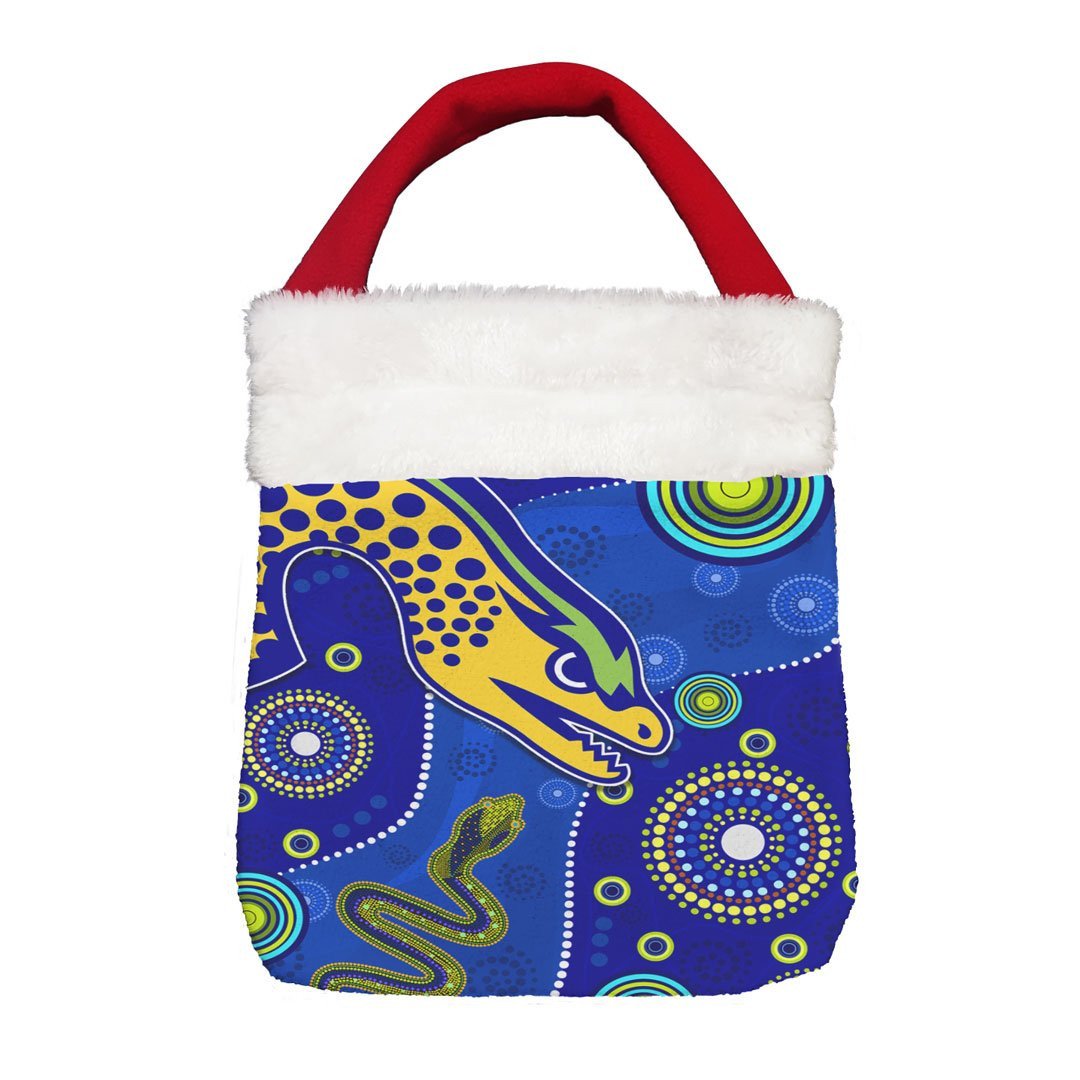 Vibe Hoodie Bag - (Custom) Parramatta Eels Indigenous Special Blue Version - Rugby Team Christmas Gift Bag