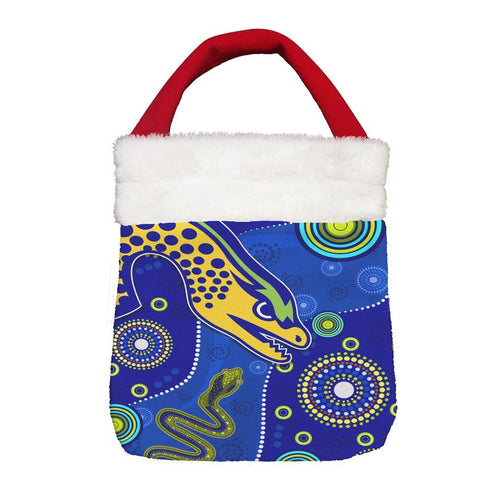 Vibe Hoodie Bag - (Custom) Parramatta Eels Indigenous Special Blue Version - Rugby Team Christmas Gift Bag