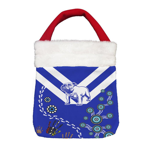 Vibe Hoodie Bag - Canterbury-Bankstown Bulldogs Indigenous Special Royal Blue - Rugby Team Christmas Gift Bag Christmas Gift Bag