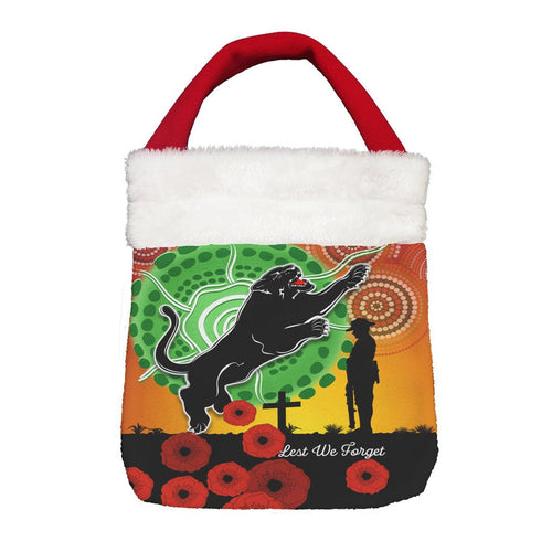 Vibe Hoodie Bag - Penrith Panthers Poppy Anzac Lest We Forget - Rugby Team Christmas Gift Bag