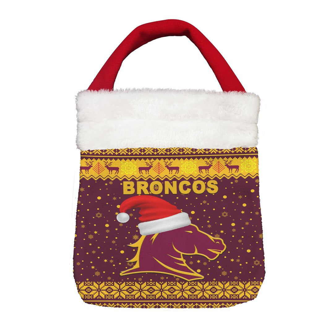 Vibe Hoodie Bag - Brisbane Broncos Christmas Unique Maroon - Rugby Team Christmas Gift Bag
