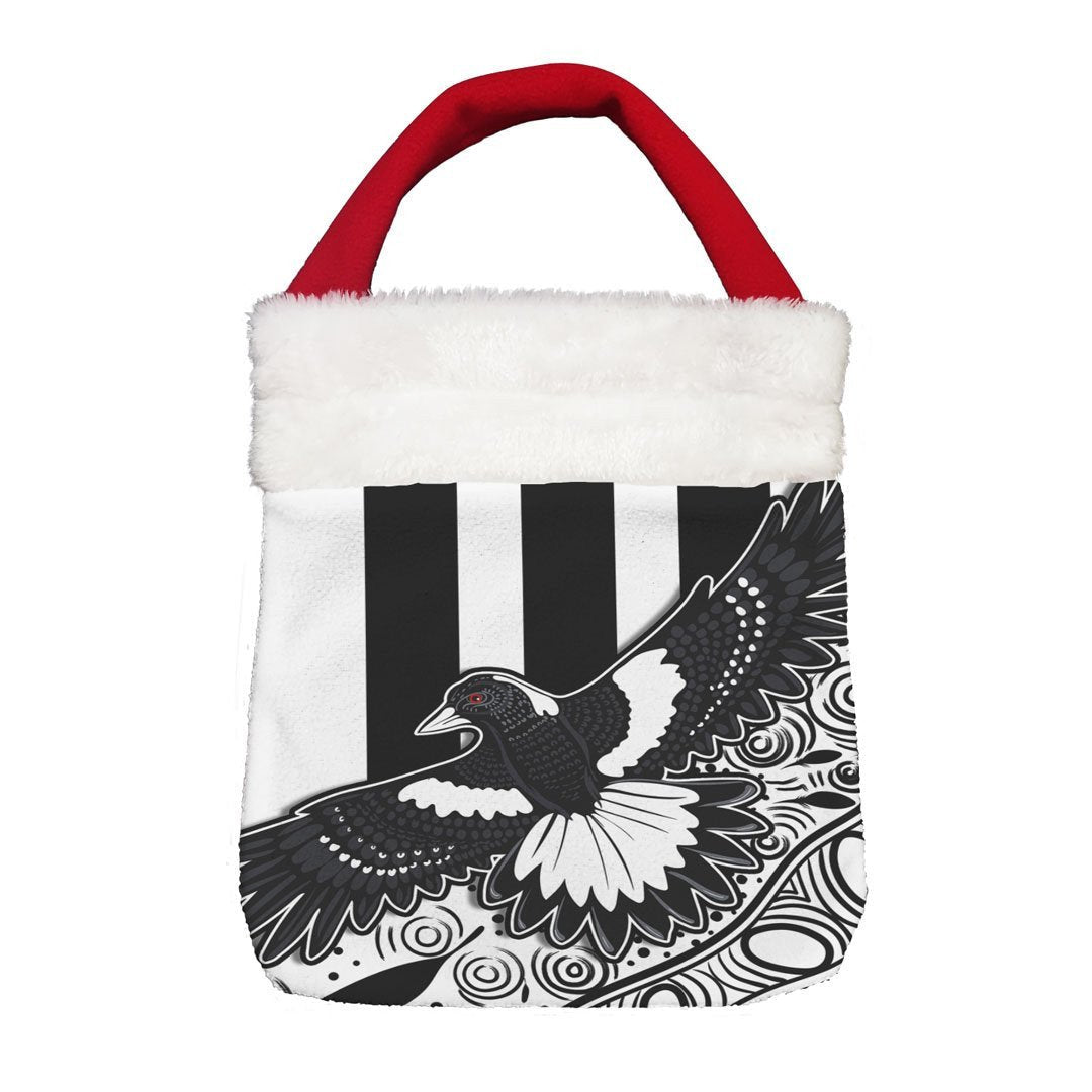 Vibe Hoodie Bag - (Custom) Collingwood Magpies New - Football Team Christmas Gift Bag