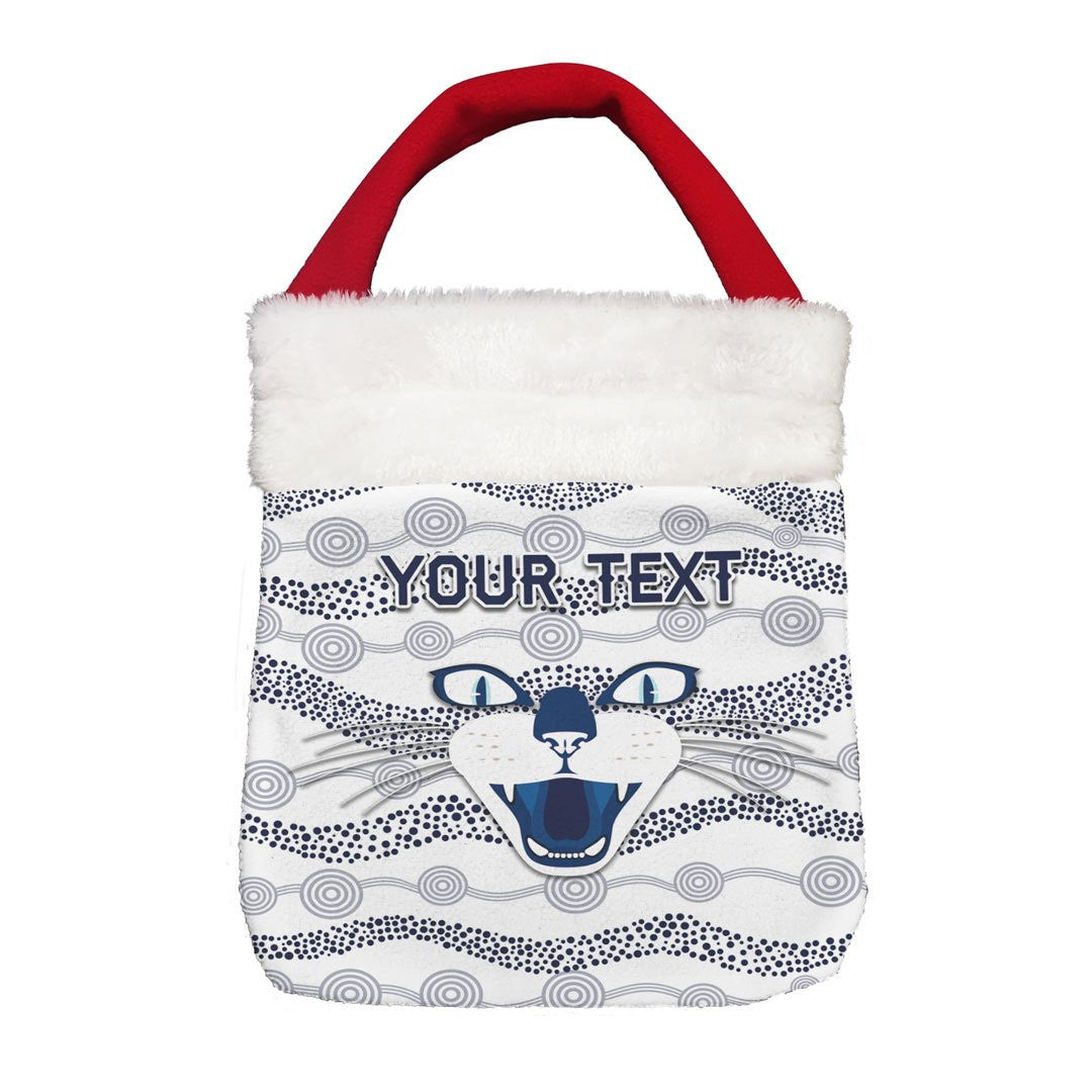 Vibe Hoodie Bag - (Custom) Geelong Cats White Version - Football Team Christmas Gift Bag
