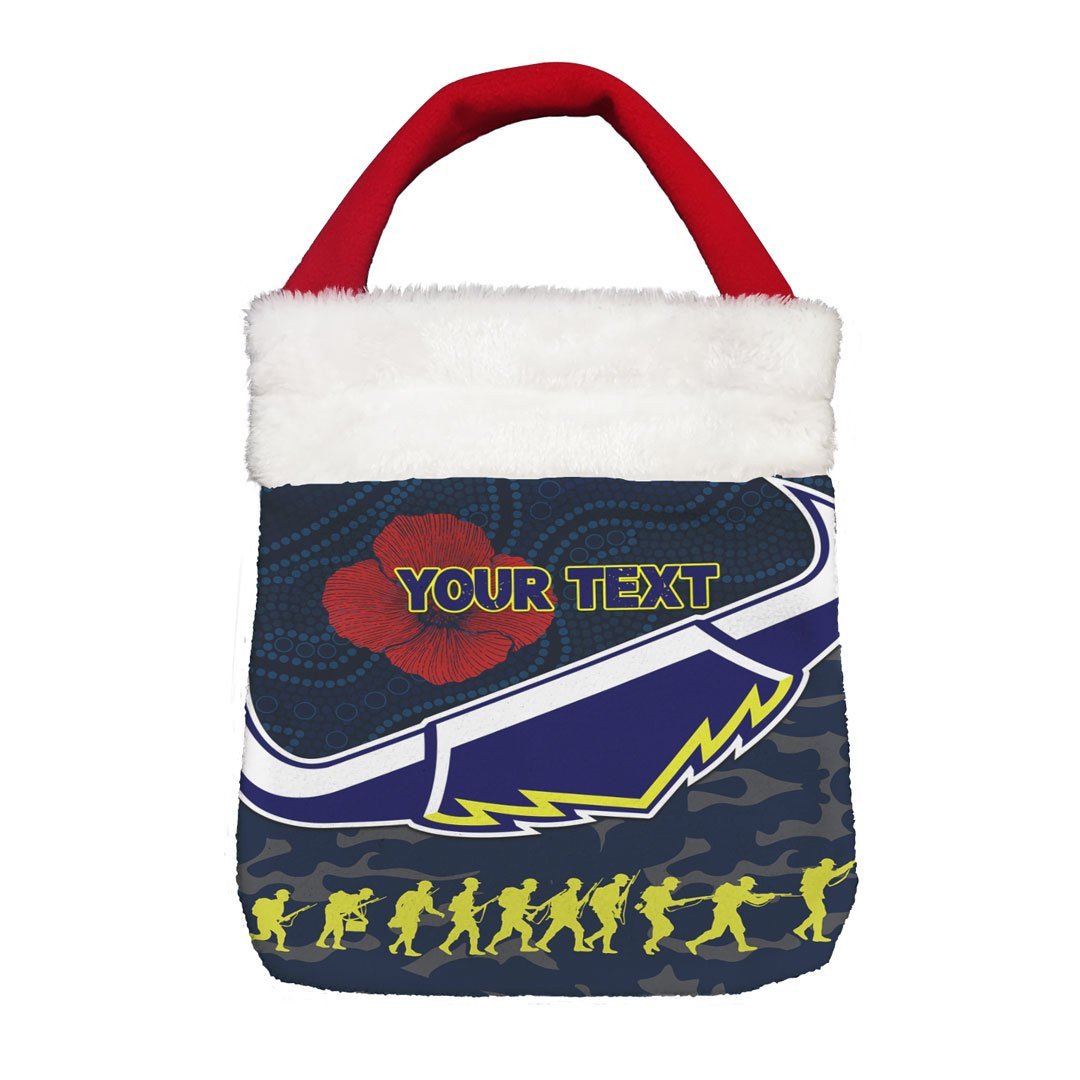 Vibe Hoodie Bag - (Custom) North Queensland Cowboys Anzac Special Style - Rugby Team Christmas Gift Bag Christmas Gift Bag