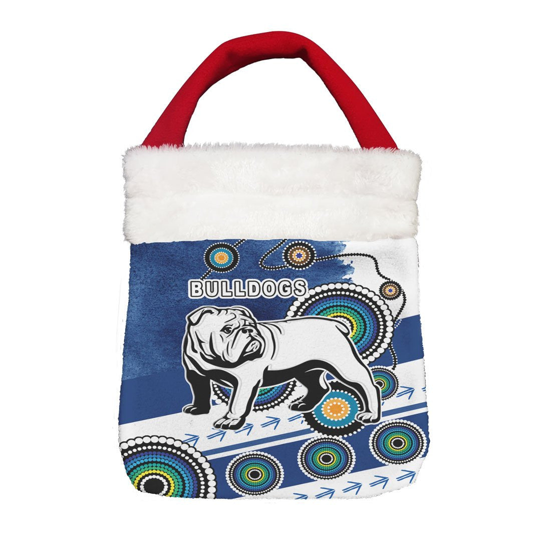 Vibe Hoodie Bag - Canterbury-Bankstown Bulldogs Grunge Indigenous - Rugby Team Christmas Gift Bag
