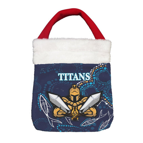 Vibe Hoodie Bag - Gold Coast Titans Navy Ver. - Rugby Team Christmas Gift Bag