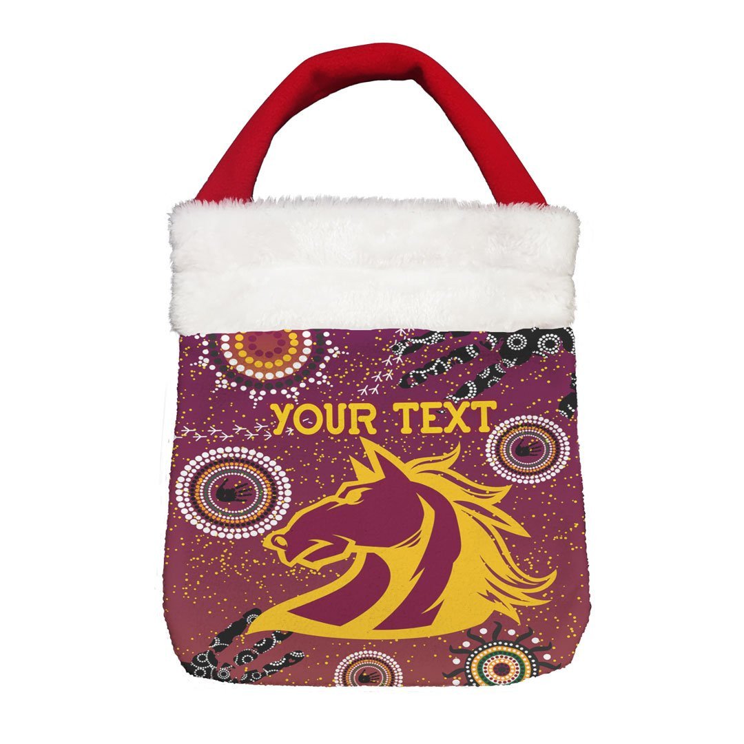 Vibe Hoodie Bag - (Custom) Brisbane Broncos Indigenous New - Rugby Team Christmas Gift Bag