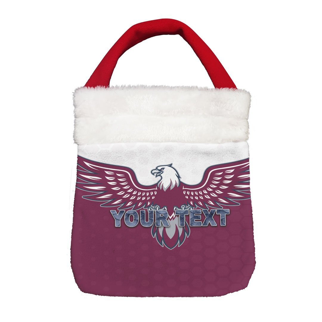Vibe Hoodie Bag - (Custom) Manly-Warringah Sea Eagles Simple - Rugby Team Christmas Gift Bag