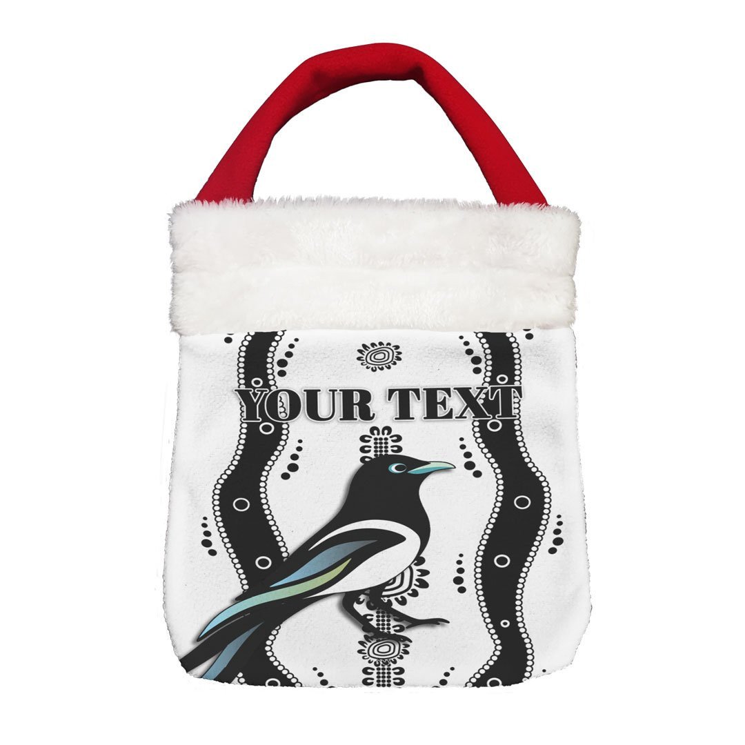 Vibe Hoodie Bag - (Custom) Collingwood Magpies Indigenous Victory White Version - Football Team Christmas Gift Bag