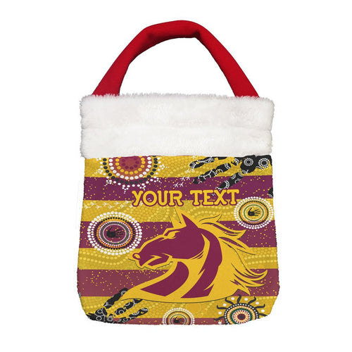 Vibe Hoodie Bag - (Custom) Brisbane Broncos Indigenous Special Style - Rugby Team Christmas Gift Bag