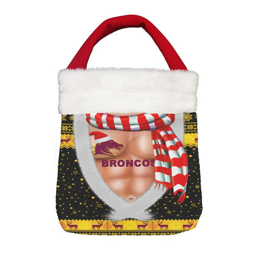 Vibe Hoodie Bag - Brisbane Broncos Christmas Six Pack Style - Rugby Team Christmas Gift Bag
