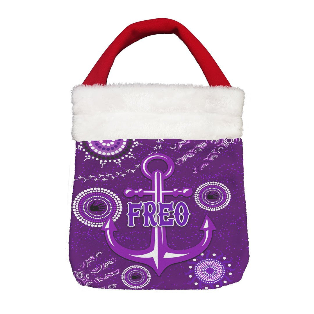 Vibe Hoodie Bag - (Custom) Fremantle Dockers Indigenous Violet - Football Team Christmas Gift Bag