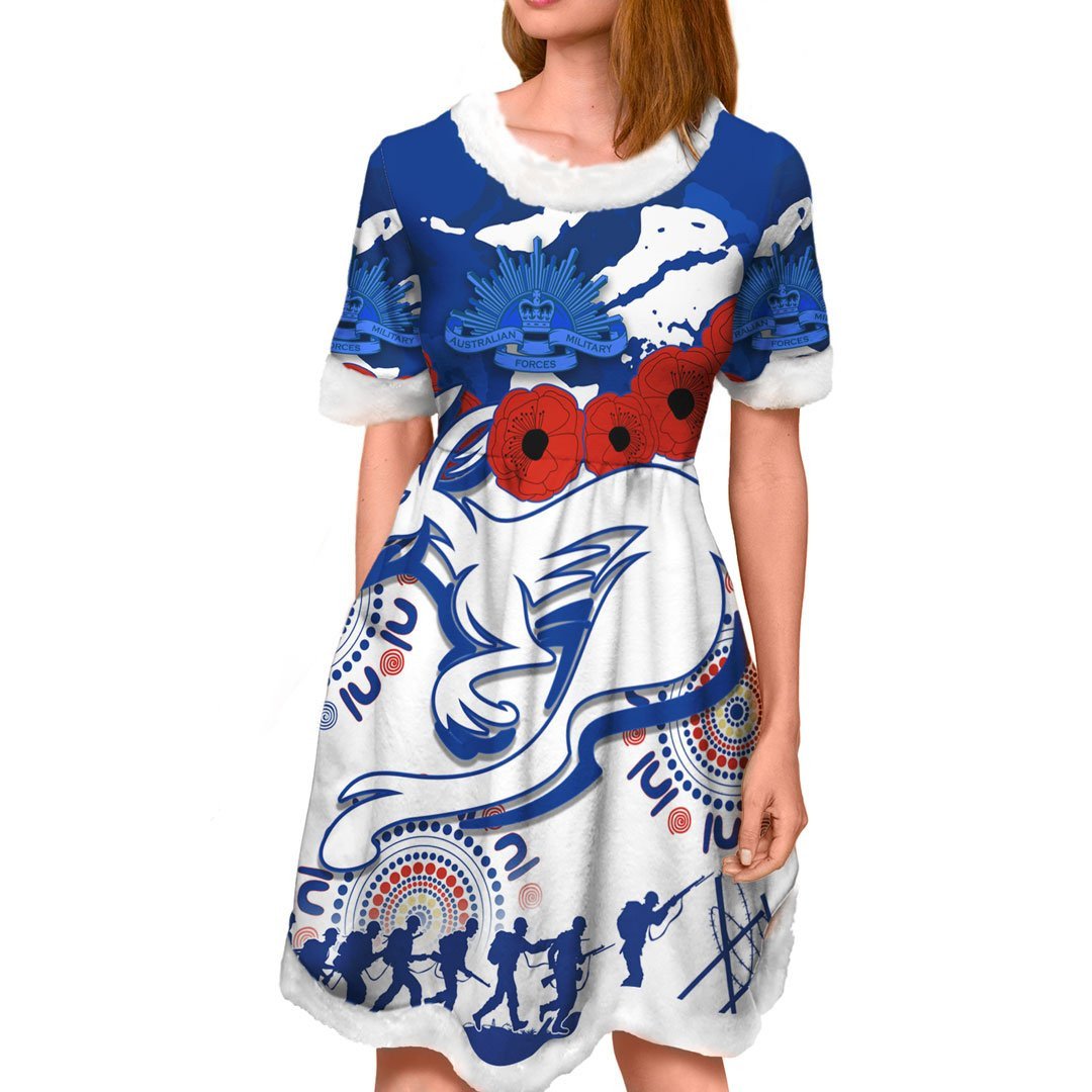 vibe-hoodie-dress-north-melbourne-kangaroos-anzac-day-lest-we-forget-football-team-christmas-dress