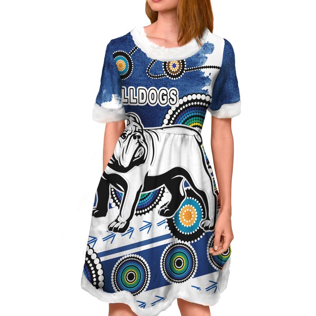 vibe-hoodie-dress-canterbury-bankstown-bulldogs-grunge-indigenous-rugby-team-christmas-dress