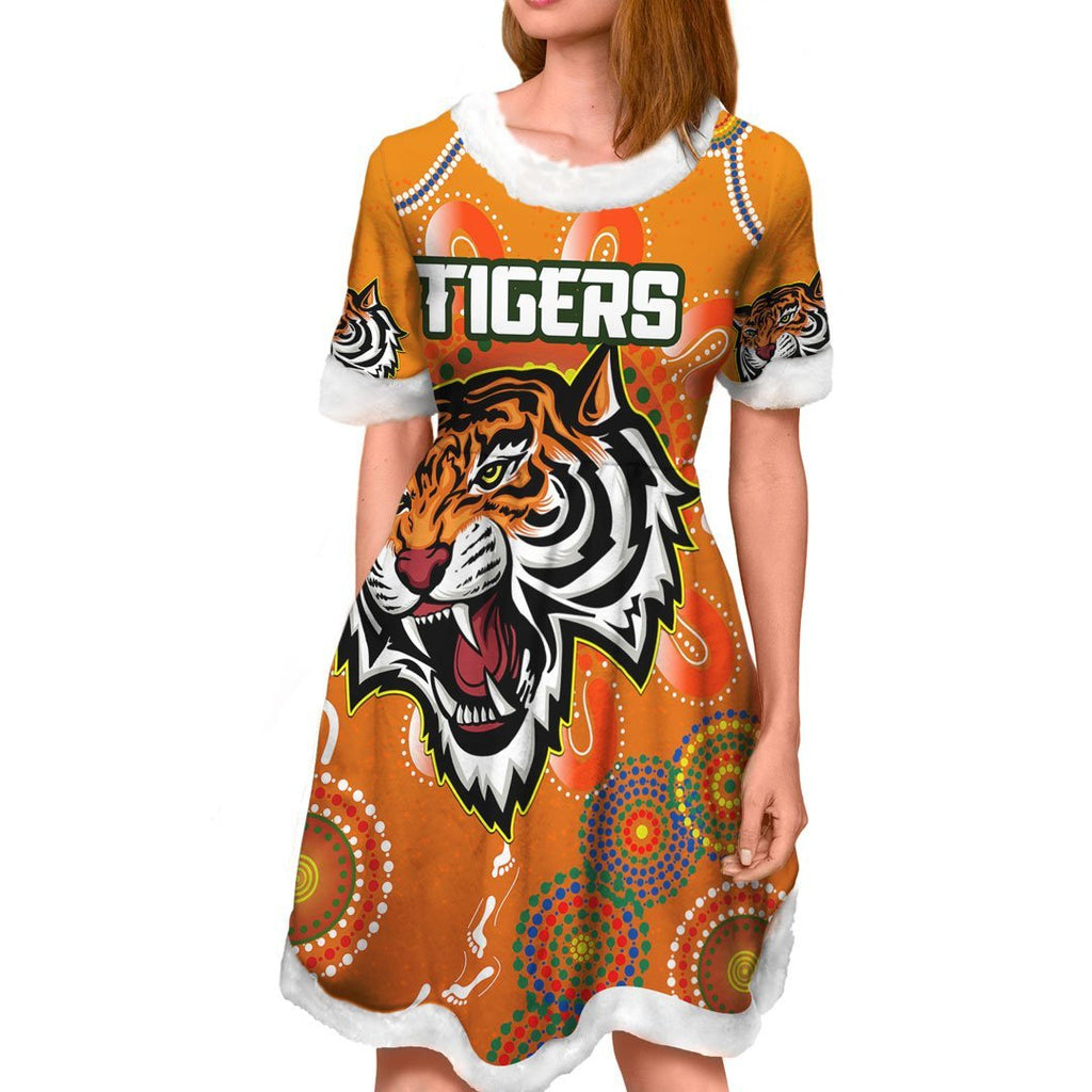 vibe-hoodie-dress-wests-tigers-unique-indigenous-rugby-team-christmas-dress