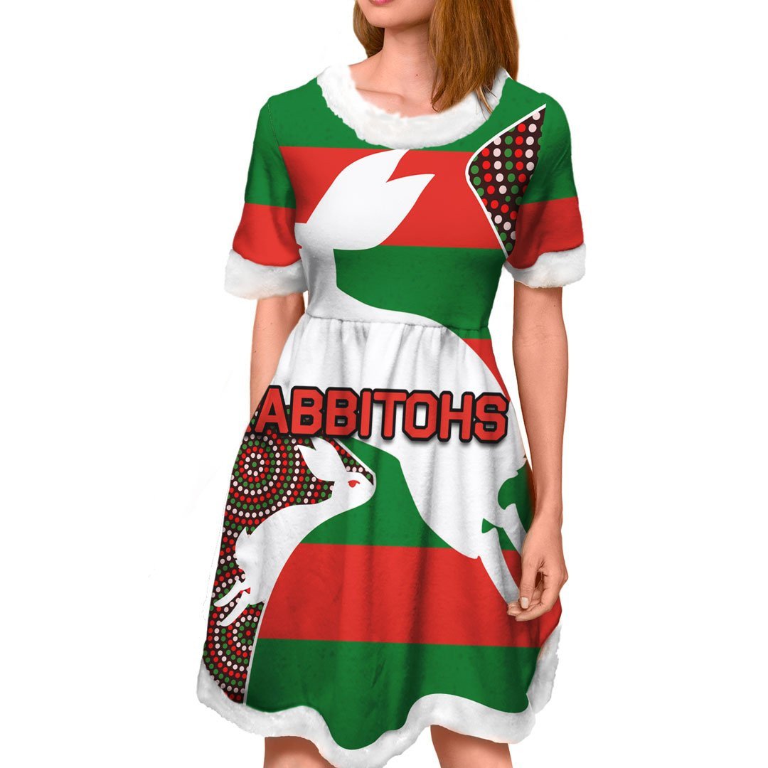 vibe-hoodie-dress-south-sydney-rabbitohs-indigenous-new-release-rugby-team-christmas-dress