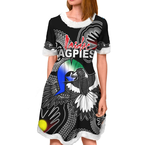 vibe-hoodie-dress-collingwood-magpies-naidoc-football-team-christmas-dress