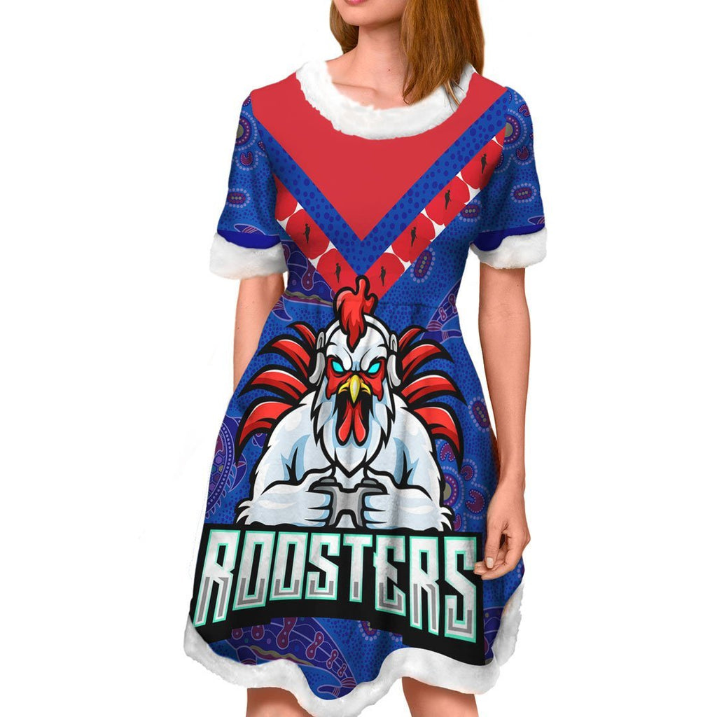 vibe-hoodie-dress-sydney-roosters-unique-indigenous-rugby-team-christmas-dress