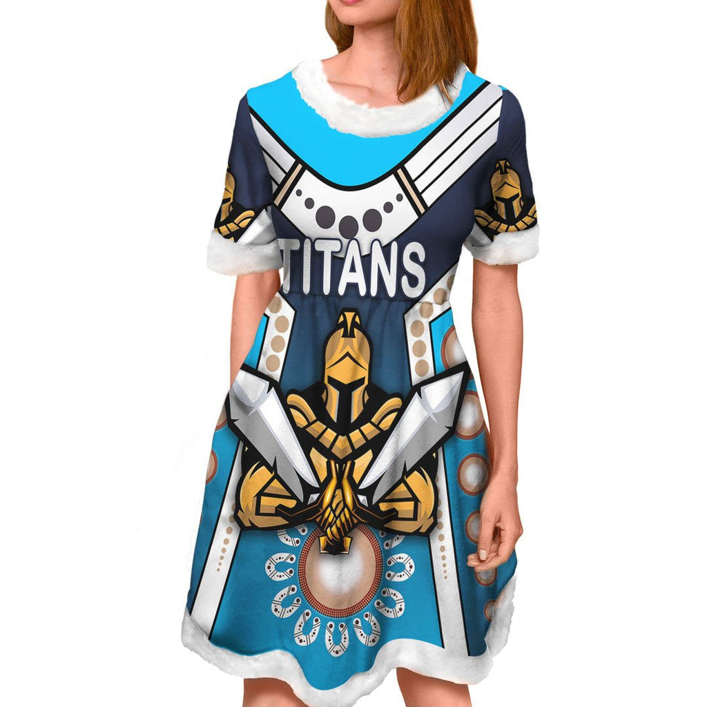 vibe-hoodie-dress-gold-coast-titans-simple-indigenous-rugby-team-christmas-dress