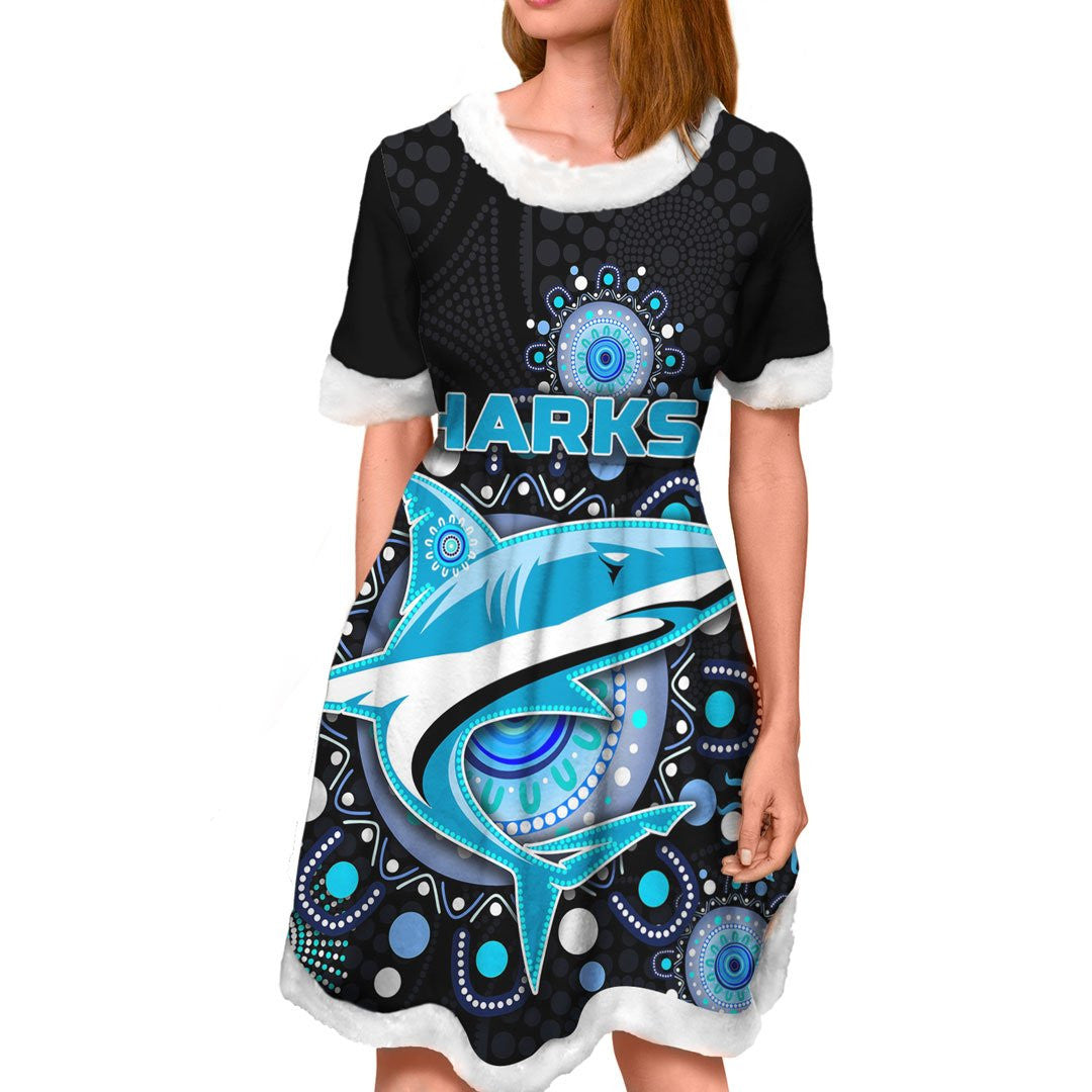 vibe-hoodie-dress-cronulla-sutherland-sharks-special-style-rugby-team-christmas-dress