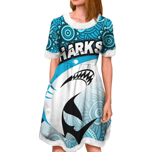 vibe-hoodie-dress-cronulla-sutherland-sharks-indigenous-rugby-team-christmas-dress
