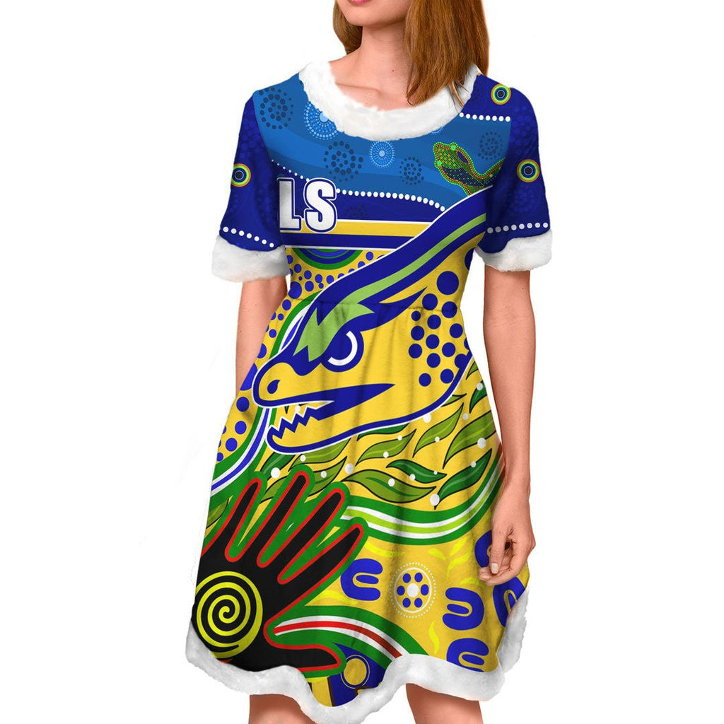 vibe-hoodie-dress-parramatta-eels-indigenous-version-2-0-rugby-team-christmas-dress