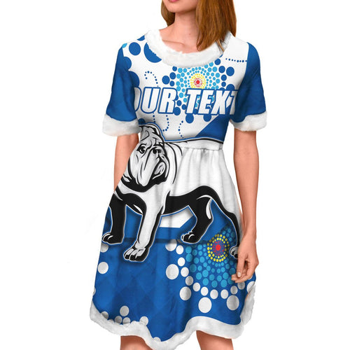 vibe-hoodie-dress-custom-canterbury-bankstown-bulldogs-blue-indigenous-rugby-team-christmas-dress