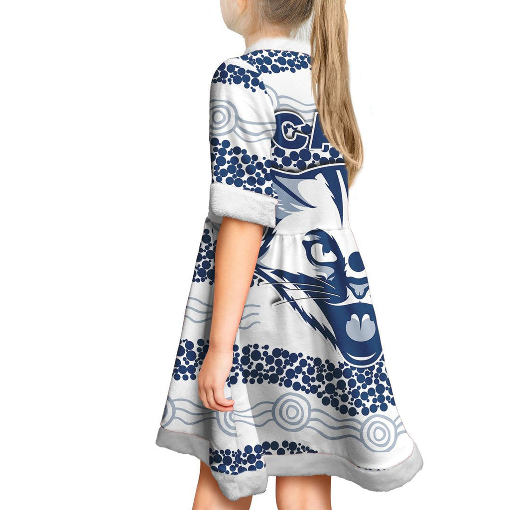 vibe-hoodie-dress-geelong-cats-simple-indigenous-football-team-christmas-dress