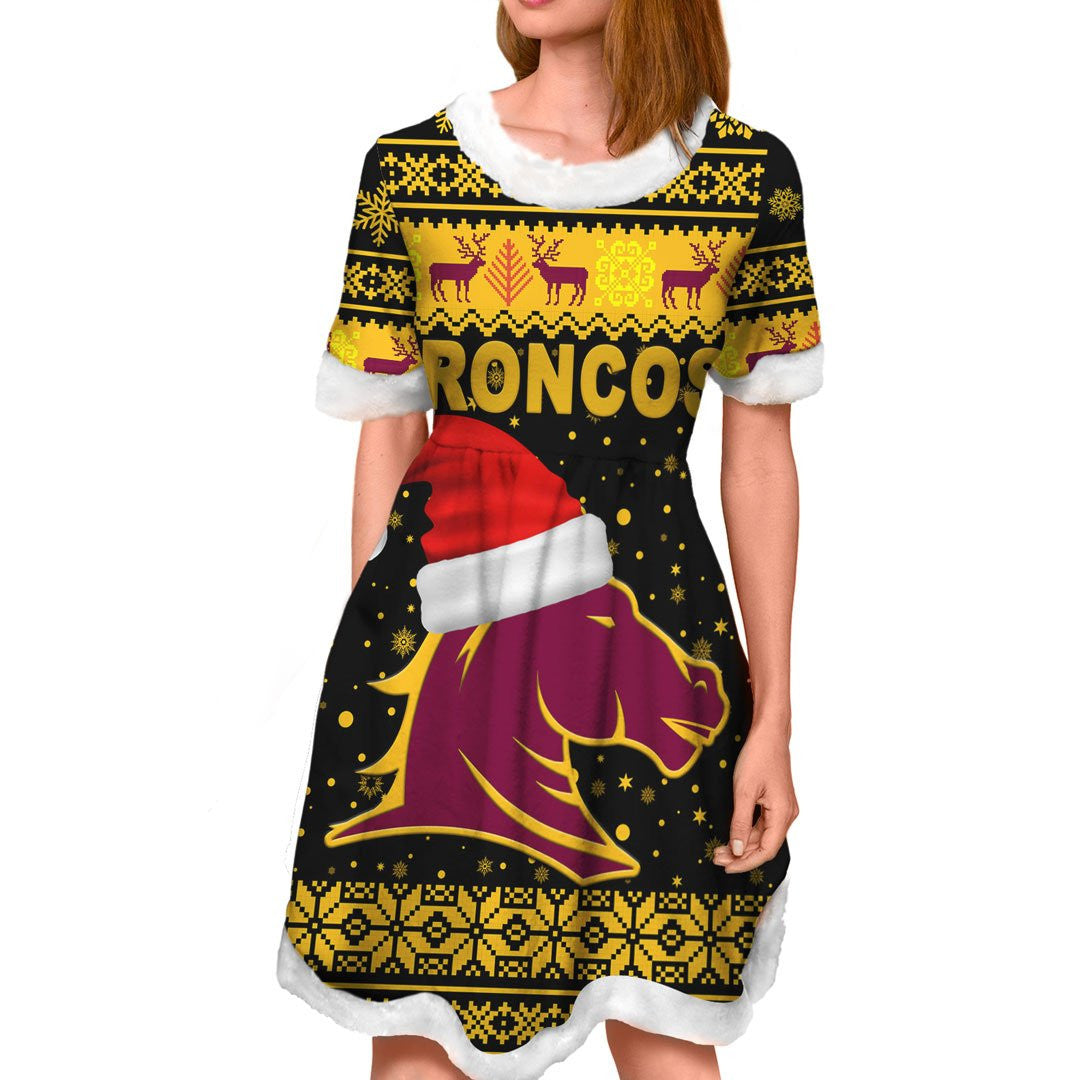 vibe-hoodie-dress-brisbane-broncos-christmas-unique-black-rugby-team-christmas-dress