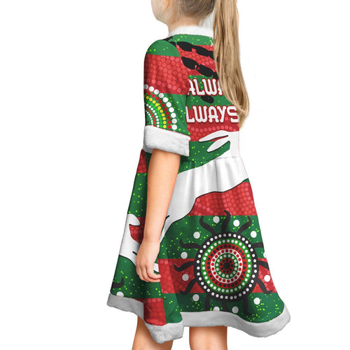 vibe-hoodie-dress-custom-south-sydney-rabbitohs-indigenous-naidoc-rugby-team-christmas-dress