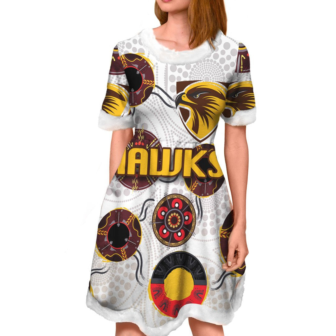 vibe-hoodie-dress-hawthorn-hawks-indigenous-white-version-football-team-christmas-dress