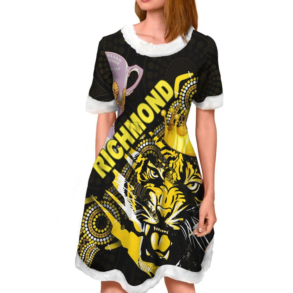 vibe-hoodie-dress-richmond-tigers-indigenous-champion-football-team-christmas-dress