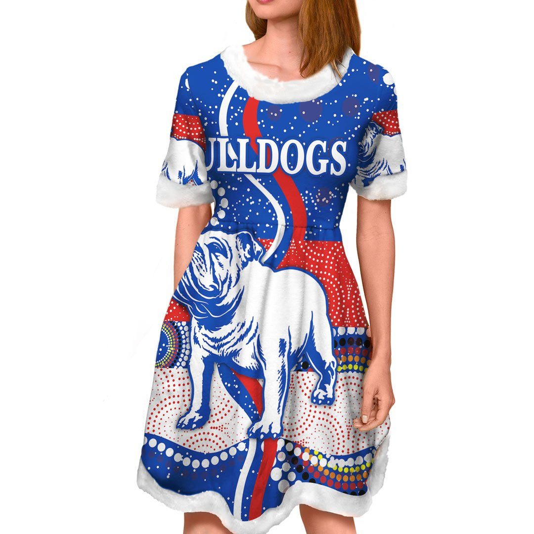 vibe-hoodie-dress-canterbury-bankstown-bulldogs-unique-indigenous-rugby-team-christmas-dress