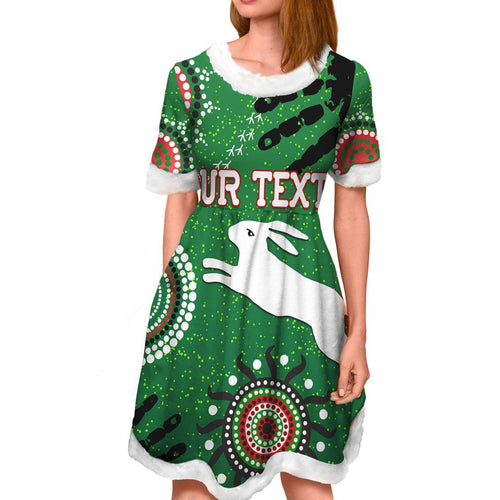 vibe-hoodie-dress-custom-south-sydney-rabbitohs-unique-indigenous-rugby-team-christmas-dress