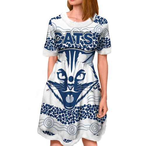 vibe-hoodie-dress-custom-geelong-cats-simple-indigenous-football-team-christmas-dress