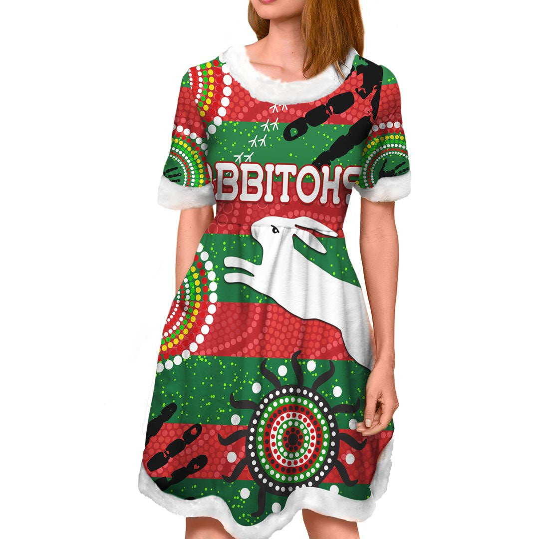 vibe-hoodie-dress-south-sydney-rabbitohs-indigenous-naidoc-rugby-team-christmas-dress