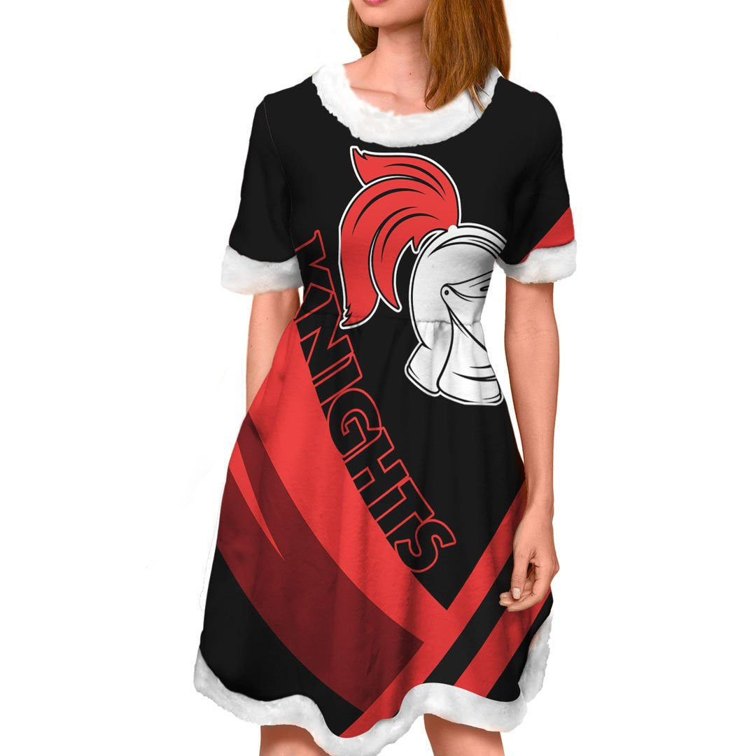 vibe-hoodie-dress-newcastle-knights-black-rugby-team-christmas-dress