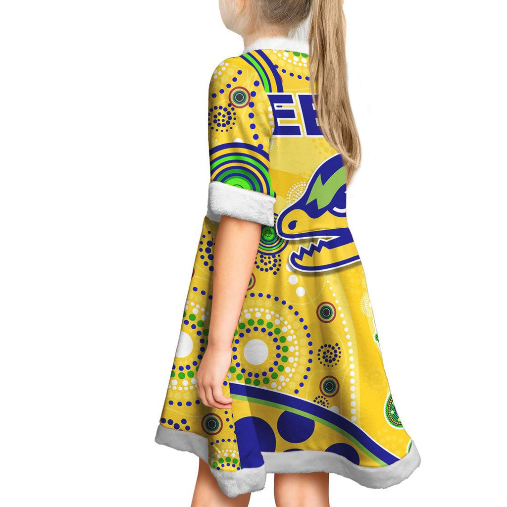 vibe-hoodie-dress-parramatta-eels-indigenous-yellow-rugby-team-christmas-dress