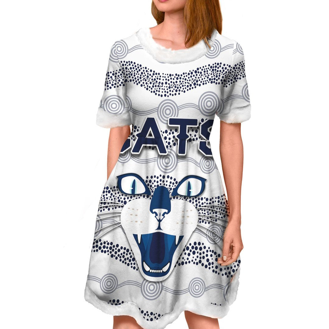vibe-hoodie-dress-geelong-cats-white-version-football-team-christmas-dress
