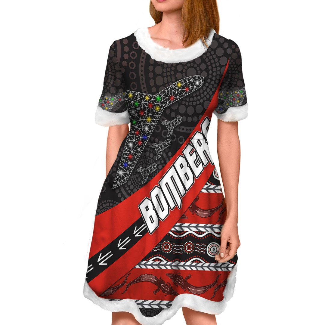 vibe-hoodie-dress-essendon-bombers-indigenous-black-style-football-team-christmas-dress