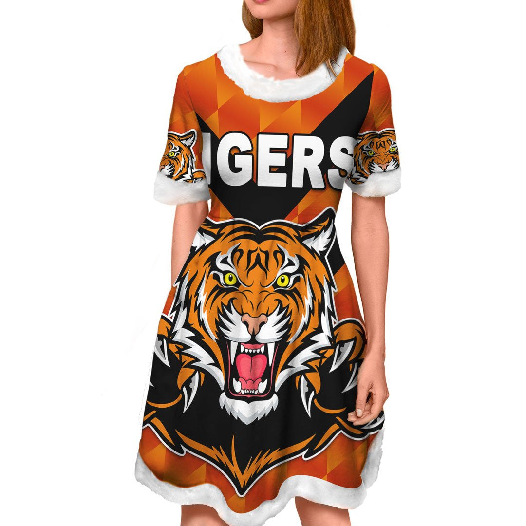 vibe-hoodie-dress-custom-balmain-tigers-orange-ver-rugby-team-christmas-dress