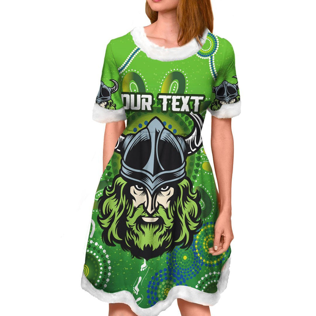 vibe-hoodie-dress-custom-canberra-raiders-simple-indigenous-rugby-team-christmas-dress