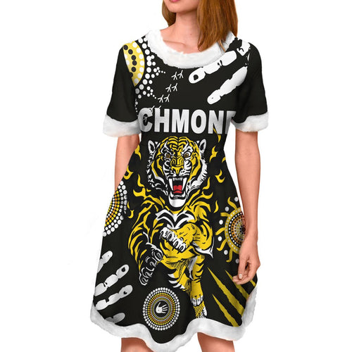 vibe-hoodie-dress-richmond-tigers-indigenous-football-team-christmas-dress