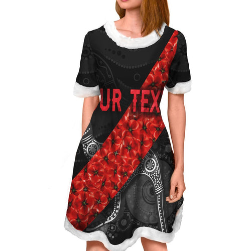 vibe-hoodie-dress-custom-essendon-bombers-indigenous-poppy-flower-football-team-christmas-dress