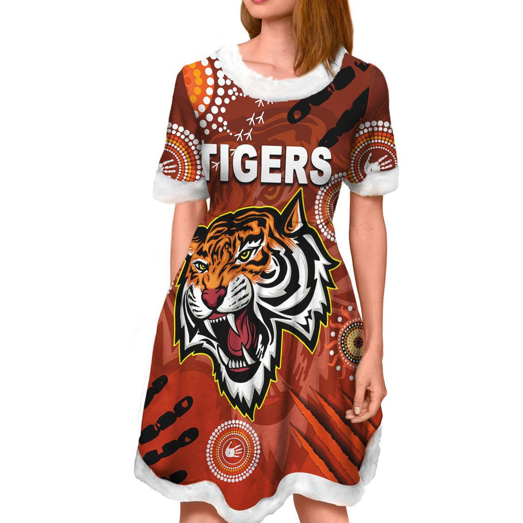 vibe-hoodie-dress-wests-tigers-indigenous-victorian-vibes-rugby-team-christmas-dress