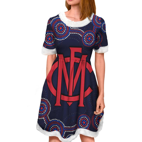 vibe-hoodie-dress-melbourne-demons-indigenous-football-team-christmas-dress