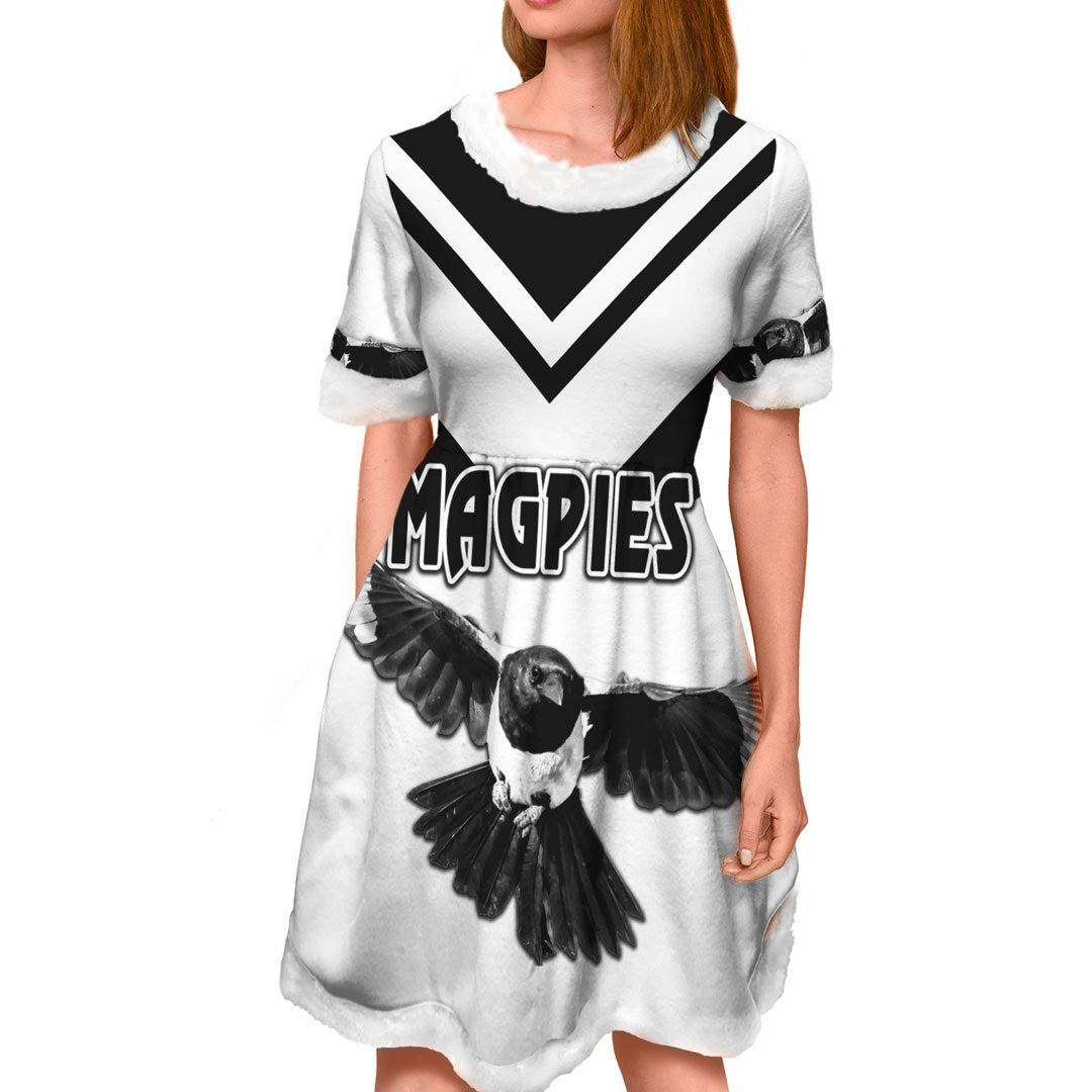 vibe-hoodie-dress-custom-collingwood-magpies-simple-style-white-football-team-christmas-dress