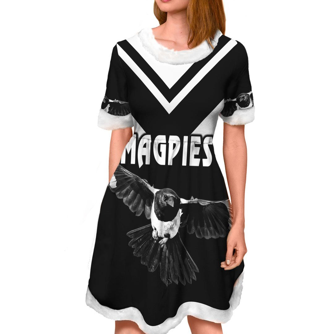 vibe-hoodie-dress-collingwood-magpies-simple-style-football-team-christmas-dress