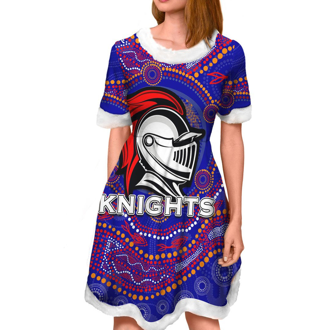 vibe-hoodie-dress-newcastle-knights-indigenous-rugby-team-christmas-dress