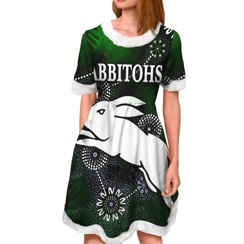 vibe-hoodie-dress-south-sydney-rabbitohs-vintage-indigenous-rugby-team-christmas-dress